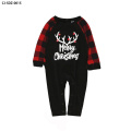 Merry Christmas Antler Top + Tartan Pants Family Matching Pajamas Set